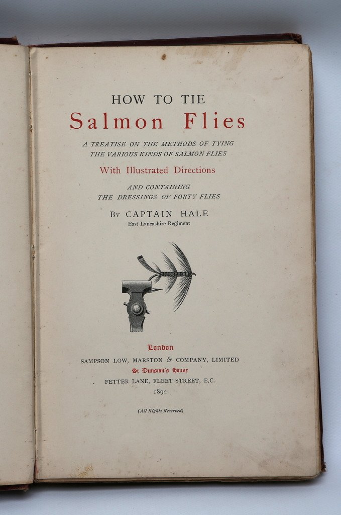 Vintage Fishing Book, How to Tie Salmon Flies by Captain Hale at