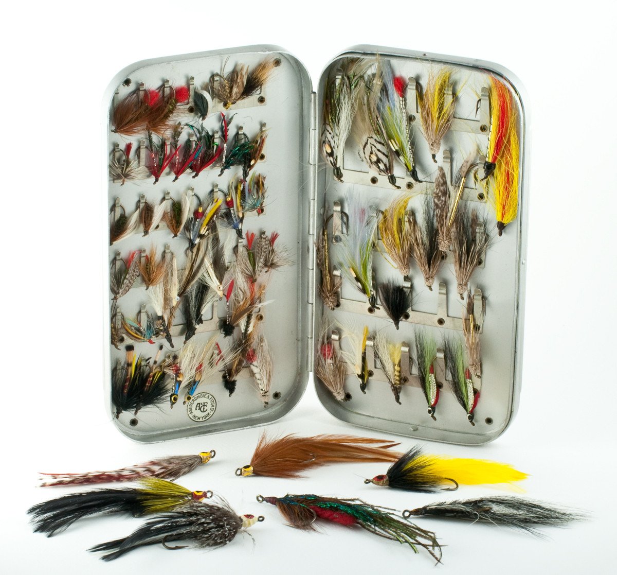 Wheatley Fly Box / Abercrombie & Fitch - with salmon flies - Spinoza Rod  Company