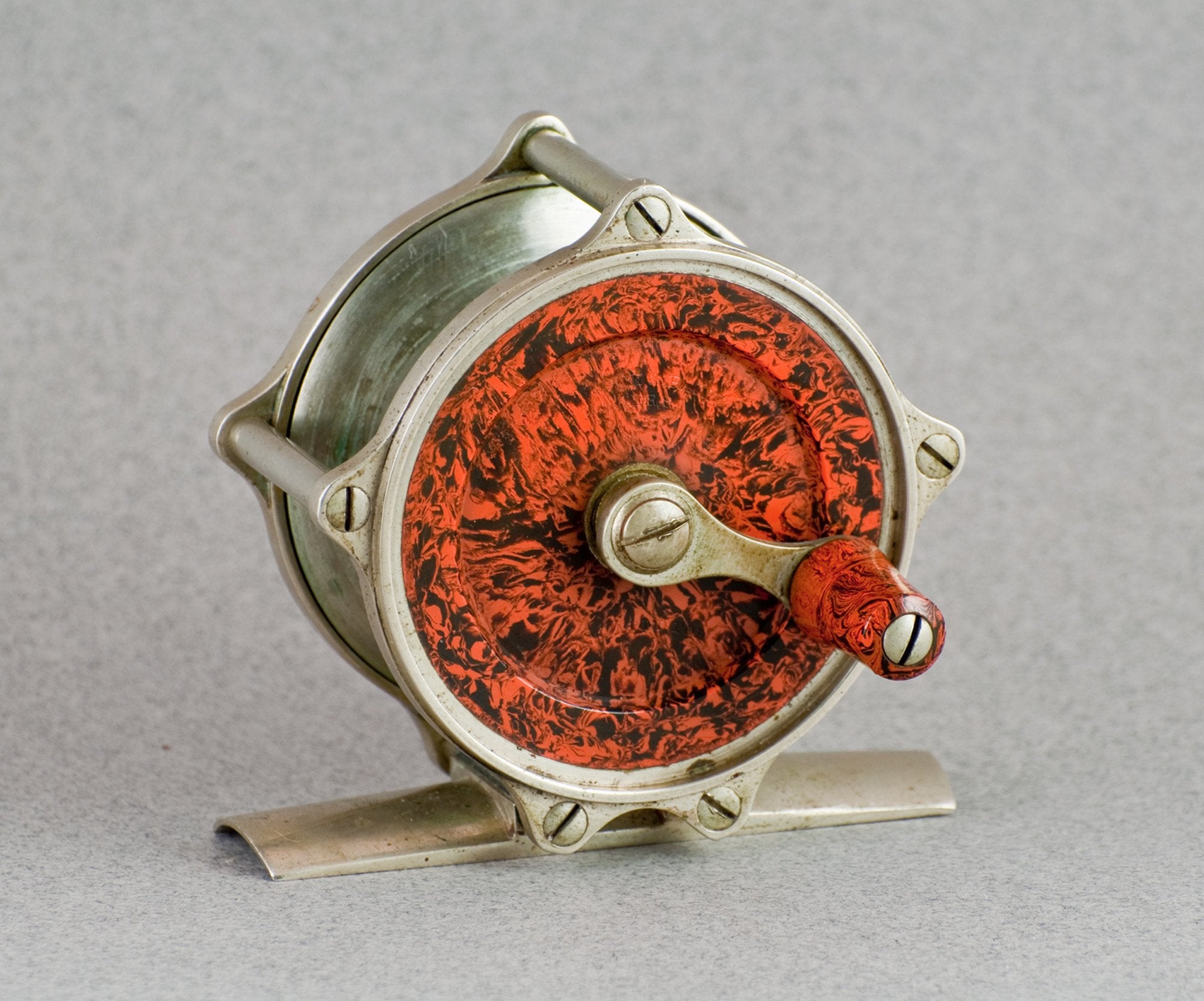Philbrook & Paine Marbleized Trout Fly Reel -- earliest and ultra scar -  Spinoza Rod Company