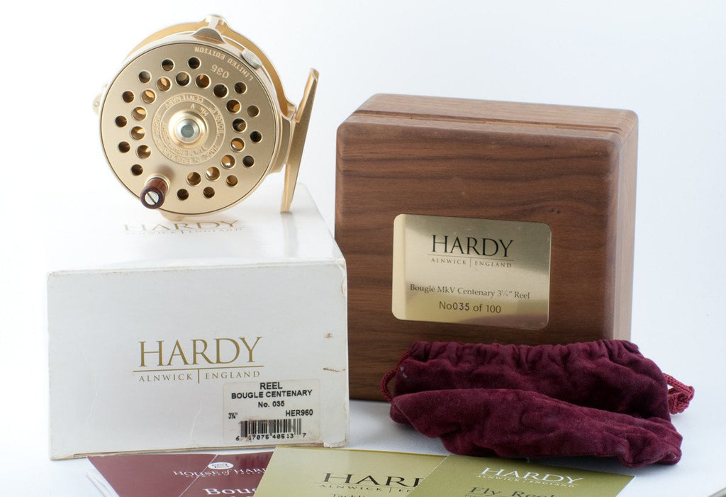 Hardy Bougle MKV Centenary Limited Edition 3 1/4 Fly Reel - Gold - Spinoza  Rod Company