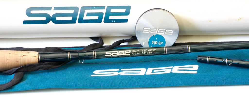 SAGE GRAPHITE 11 690 ds 6 # 9 ft 3 1/2 oz fly rod used fly fishing