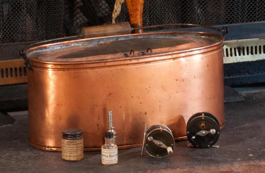 Old Copper Bait Box - Spinoza Rod Company