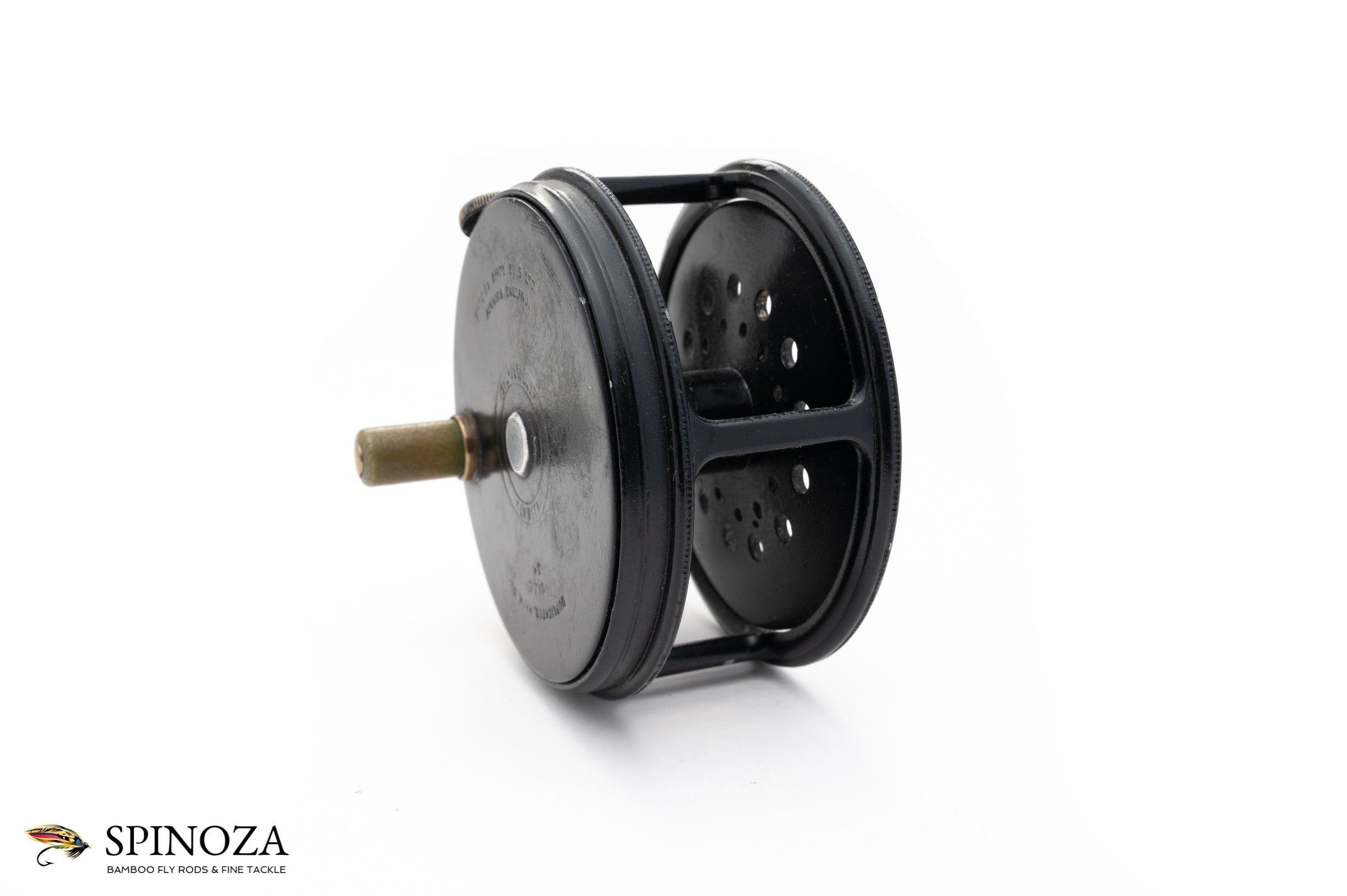 Hardy Perfect 3 1/8 Fly Reel - Wartime Black Finish - Spinoza Rod