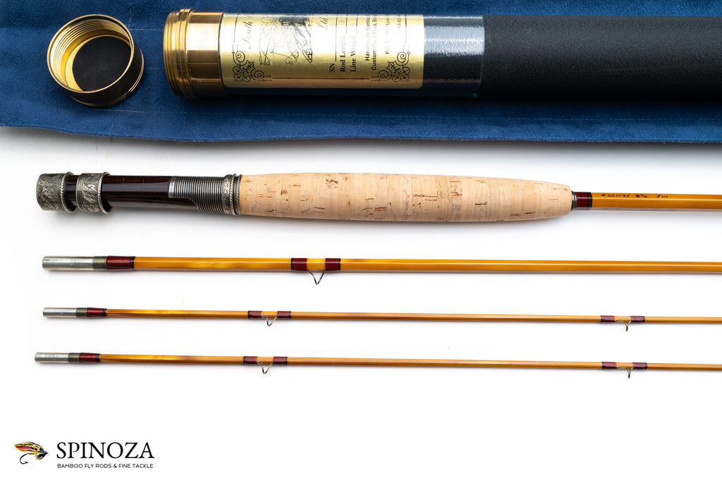 A rare Mike Spittler bamboo fly rod, 8', 3-piece, 2-tip, and built