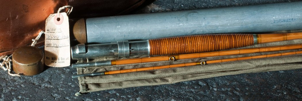 Vintage bamboo fly rod, circa 1890, hand made by renowned Charles E. Wheeler